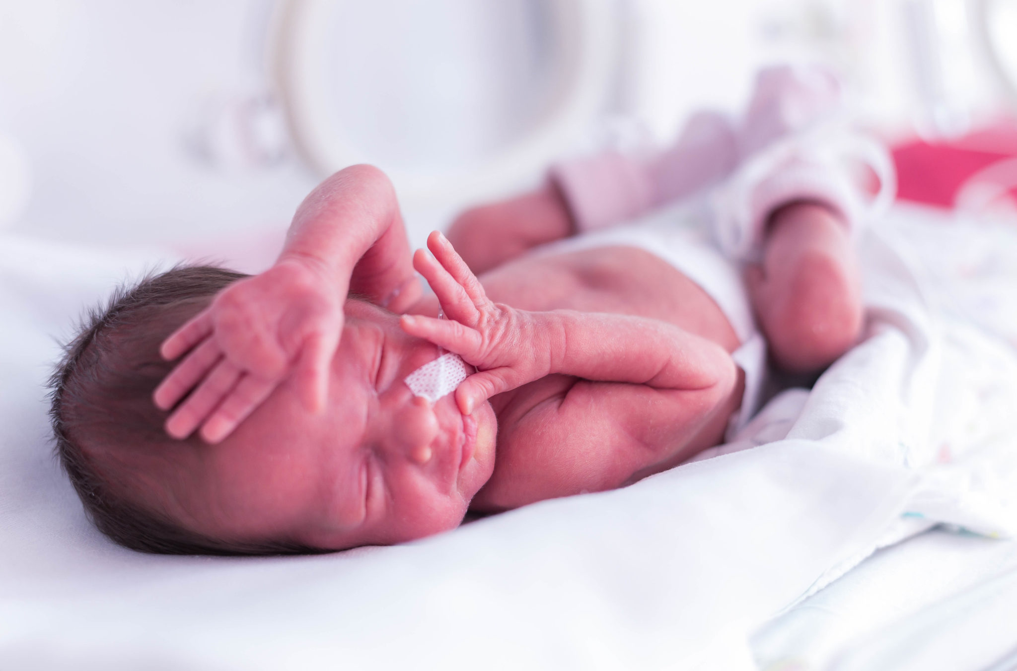 Premature newborn baby girl
